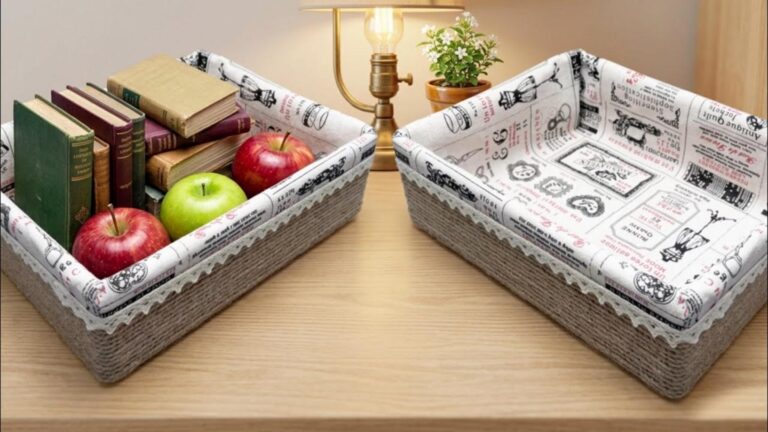 This simple DIY project transforms cardboard into stunning storage baskets…