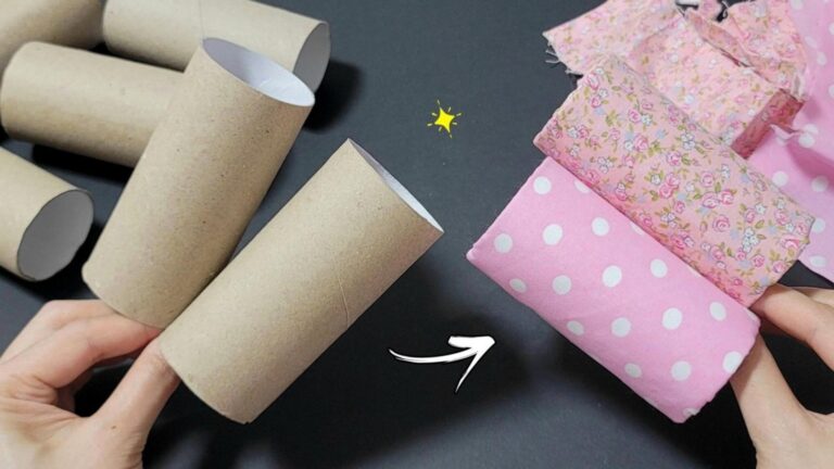 This simple craft transforms toilet paper rolls into stunning home decor…