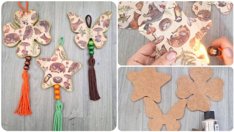 This simple technique transforms plain napkins into stunning wall art… discover how!