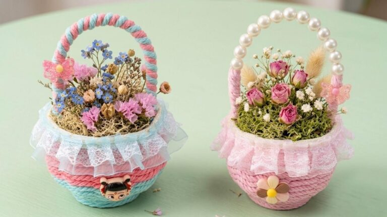 This simple DIY project turns old coffee cups into stunning flower baskets…
