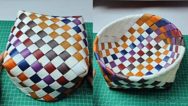 5 DIY Steps to Create a Unique Colorful Basket with Paper Rattan Strips