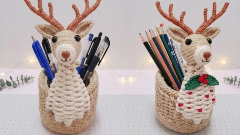 5 Steps to Create the Most Beautiful Handwoven Deer Pen Holder You’ll Love!