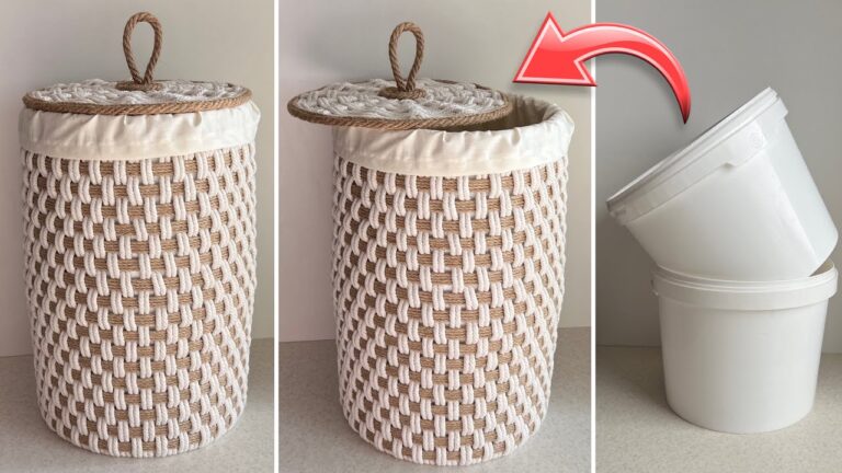 Transform 2 Buckets into a Stylish Storage Basket: Easy DIY Idea You’ll Love!