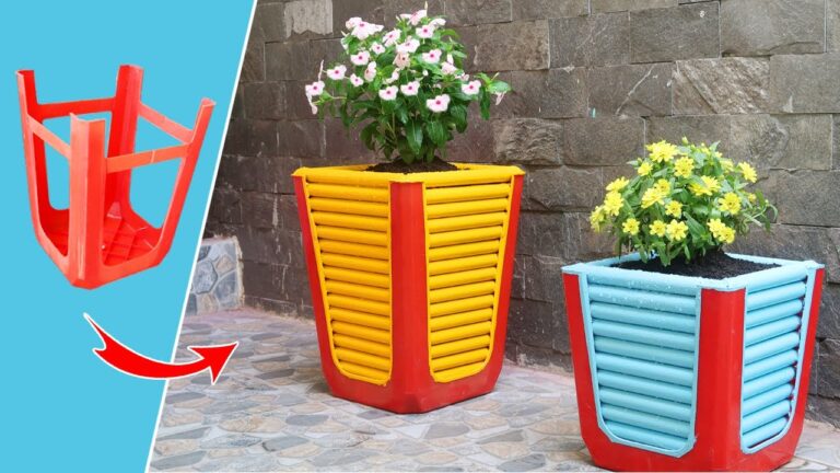 Transform 1 Old Plastic Chair into a Stunning Planter for Your Garden!