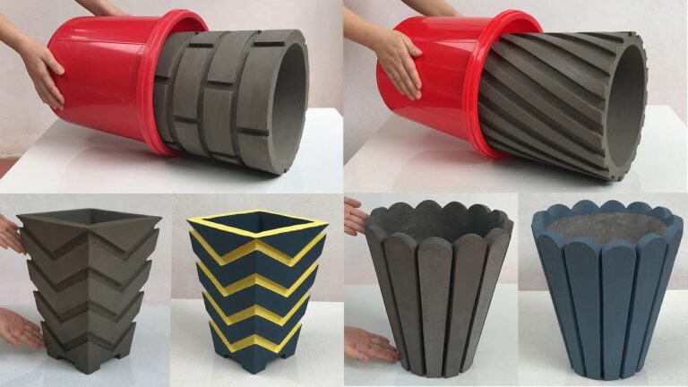 6 Stunning Cement Flower Pots You Can Easily Make for Your Garden