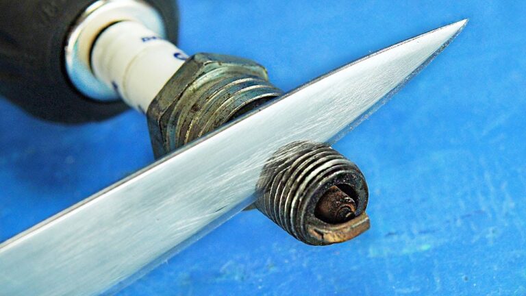 Sharpen Any Knife in 2 Minutes with This Shocking Spark Plug Trick!