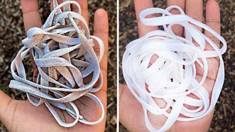 Dirty, Black Shoelaces? How to Whiten Them Instantly with Bleach!