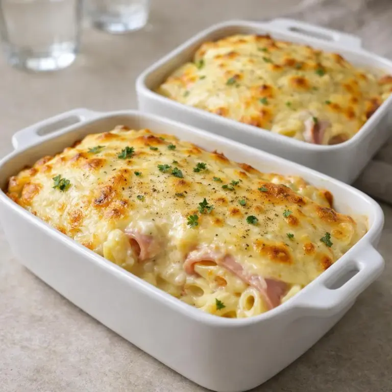 Cheesy Ham Pasta Bake with Creamy Béchamel Sauce Recipe
