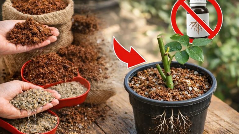 Root 7 Rose Cuttings Easily with Coconut Coir and Sand—No Hormones Needed!