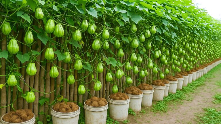 Transform 5 Dried Coconuts into a Thriving Chayote Garden You’ll Love!