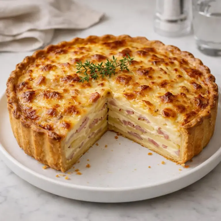 Homemade Potato, Bacon, and Reblochon Quiche: A Delicious Recipe