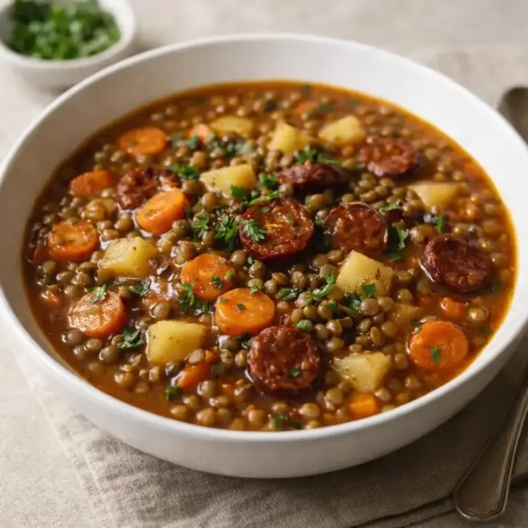 Smoky Sausage & Veggie Lentil Stew: A Hearty Comfort Dish