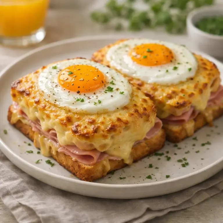 Melty Ham and Cheese Toasts with Fried Egg: A Perfect Breakfast Treat